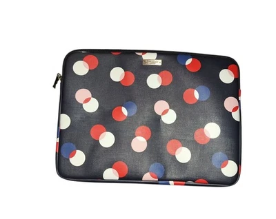 Kate Spade Red, White And Blue Polka Dot Laptop Zip Up - Image 1 of 4