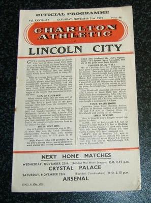 Charlton v Lincoln 1959/60 - Image 1 of 2