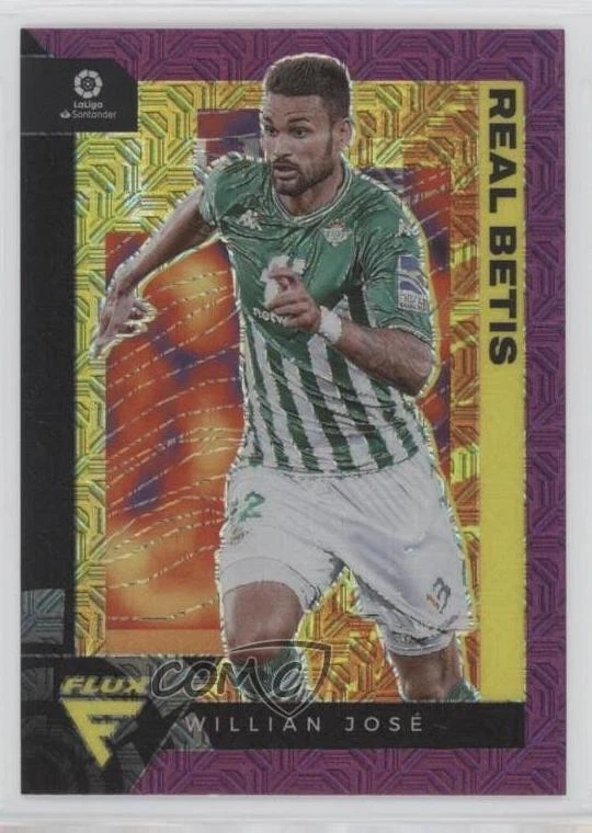 2021-22 Panini Chronicles Base La Liga Flux Purple Mojo Prizm Willian Jose #283 - Image 1 of 2