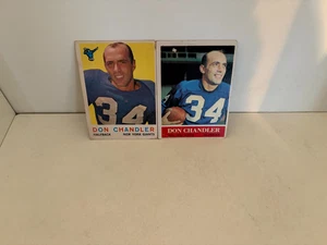 LOT OF 2 DON CHANDLER 1950s 60s Cards #49 115 NEW YORK GIANTS Lower Grade G - Bild 1 von 1