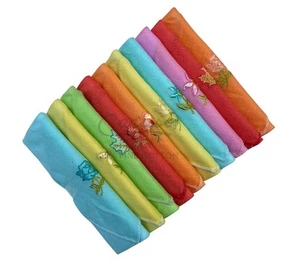 Women's Embroidered 100% Pure Cotton Handkerchief Lightcolor Pack of 10… - Picture 1 of 5