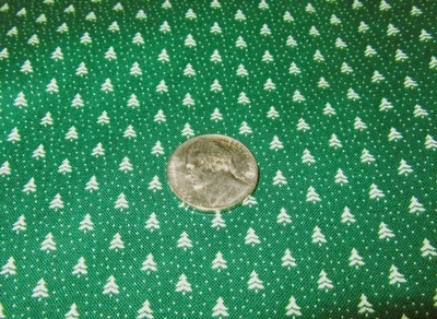 Vintage VIP Cranston Fabric Tiny Christmas Trees Green Backdrop 4 Yards x 44" - Image 1 of 3