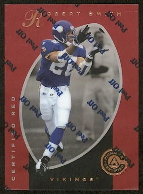 1997 Pinnacle Certified Red Unpeeled #97 Robert Smith Minnesota Vikings - Image 1 of 2