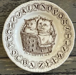 Cat Transferware Dodo’s Design Made In England In A Soft Place Kittens - Picture 1 of 3