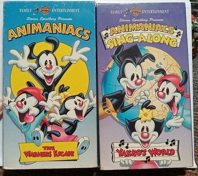 2x Animaniacs VHS Tapes Warners Escape & Yakkos World: An Animaniac Singalong - Image 1 of 4