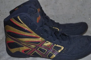 Asics Split Second Wrestling Shoes Mens Size 11 Blue Gold Red - Picture 1 of 16
