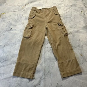 Vtg Polo Ralph Lauren Corduroy Pants Mens Size 34 Tan Cargo Cotton - Picture 1 of 12