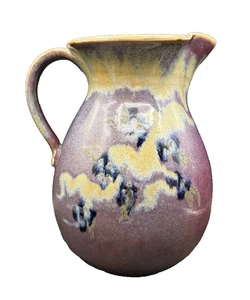 Don McWhorter Studio Pottery Lavender Purple Blue Tan Pitcher Signed Dated - Picture 1 of 19