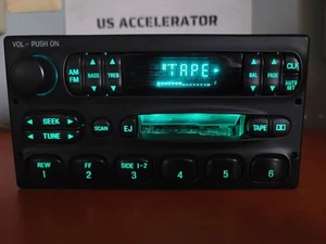 Reproductor de casete de cinta original Ford Truck Radio F57F-19B165 con luces azules PREMIUM - Imagen 1 de 17