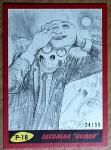 2017 Mars Attack's The Revenge  Red Card P-18 BECOMING HUMAN. - Picture 1 of 3