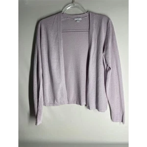 J.Jill helllila vorne offen Leinenmischung Strick Cardigan Pullover Langarm - Bild 1 von 4