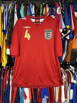 Camiseta de fútbol visitante Inglaterra 2006 2008 Gerrard #4 Umbro talla XL Foto 1 de 4