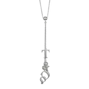 Tiffany & Co. T Drop Pendant Necklace Sterring Silver 925 - Picture 1 of 5