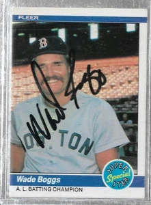*WADE BOGGS* 1984 Fleer Hand-Signed Auto *BOSTON RED SOX* - Picture 1 of 1