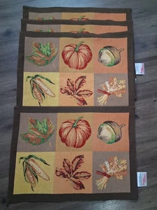 Better Homes & Gardens 4er Set Herbst Motiv Wandteppich Tischsets Erntedank Deko - Bild 1 von 4