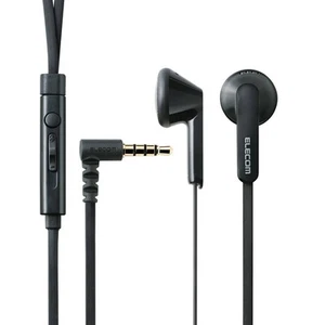 Elecom iPhone Smartphone Stereo Earphones with Mic 3.5mm 4-pole Black - Picture 1 of 6