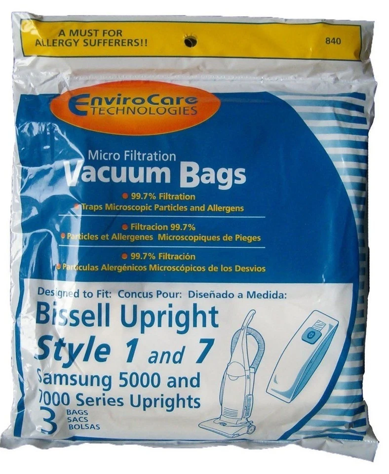 9 Allergy Bag for Bissell Vacuum Style 1 & 7 Samsung 3 Packs of 3 - Image 1 of 1