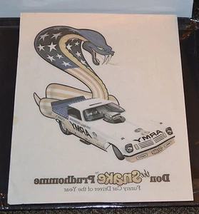 1974 Vega Funny Car Transfer Don Snake Prudhomme 1979 Army Recruit Poster - Bild 1 von 2