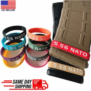 5.56 NATO Magazine ID Marking Bands / 556 NATO Upper Receiver Mag Silicone Bands - Picture 1 of 17