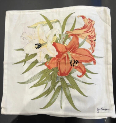Vintage JIM THOMPSON 100% Cotton Cushion Cover Signed Circa 1960-1980 39cmSq New - Image 1 of 4
