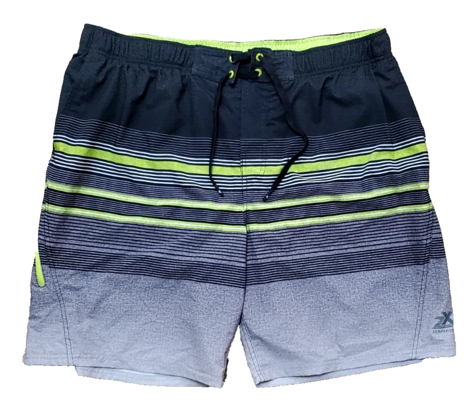 Men's ZEROXPOSUR Board Shorts Swim Shorts Black Yellow Neon Size XXL - Image 1 of 4