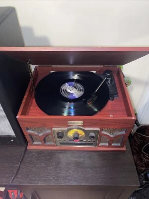 Innovative Technology VTA-200B Turntable Mahogany Record Vinyl Player Bluetooth - Image 1 of 3