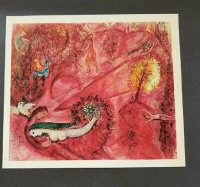 Litografía montada en color offset Marc Chagall "The Song Of Songs I" 1973 Foto 1 de 4