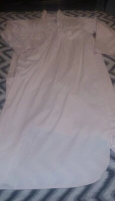 Oscar De La Renta Pink Label Pink Satin Cottage Core Nightgown Women's S Vintage - Image 1 of 4