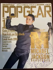 POPGEAR Magazine Japan Michael Jackson 1992 Lenny Kravitz Skid Row - Picture 1 of 2