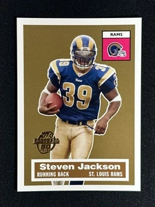 2005 Topps Steven Jackson 18 50th Anniv Football 1956 Style Card St. Louis Rams - Picture 1 of 2