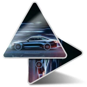 2 x Triangle Stickers  7.5cm - Black Car Driving Racing Concept  #16483 - Bild 1 von 9