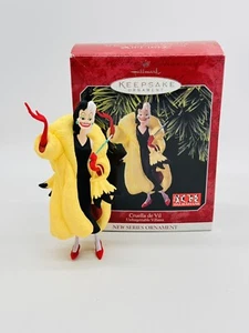 Disney Hallmark Cruella de Vil Ornamento 101 Dalmations Villanos Inolvidables #1 - Imagen 1 de 9