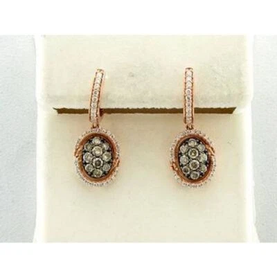 LeVian 14K Rose Gold G-H SI1 Chocolate Diamond 1.03 cts Earrings - Image 1 of 4