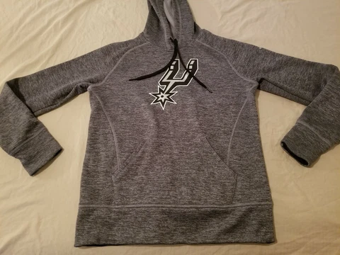 Womens adidas San Antonio Spurs Hoodie Sweater S Small Gray Athletic Cover
