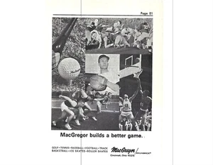 MacGregor 1966 Vintage Sports Equipment Print Ad - Picture 1 of 2