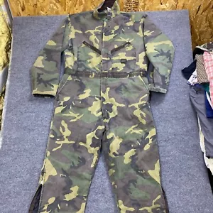 Vintage Liberty Camo Coveralls Woodland Quilted Insulated Mens NO TAG Jumpsuit - Picture 1 of 16