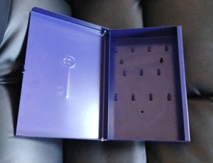 IKEA KARBO Purple Metal 11 spot Key hanger box 7x10x2" Wall mount 700.464.48 - Picture 1 of 6