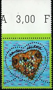 FRANCE 2001 Love Heart Valentines Single Stamp MNH - Picture 1 of 3