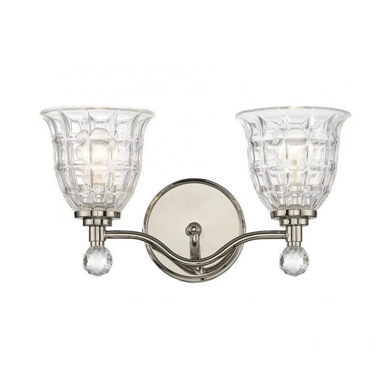 Savoy House BIRONE 2 Light Bath Bar in Polished Nickel