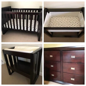 Newborn Baby Nursery Furniture Set Cot With Mattress & Draws - Picture 1 of 7