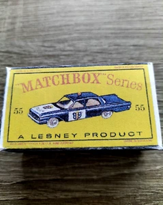 Matchbox Regular Wheels No55 Impala Police Car  - Replica / Copy Box only - Picture 1 of 3