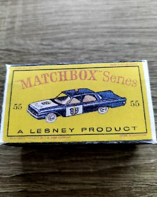 Matchbox Regular Wheels No55 Impala Police Car  - Replica / Copy Box only - Image 1 of 3