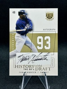 2004 SKYBOX LE HISTORY DRAFT 90'S AUTOGRAPH GOLD #TH TORII HUNTER #9/10 - Picture 1 of 3