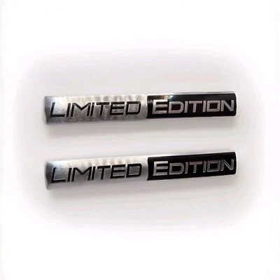 2x  Limited Edition Emblem  3D Aluminium Aufkleber 10,4×1,4 cm Silber/Schwarz - Bild 1 von 4