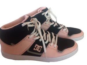 DC Women's Cure High Top Pink/Black Skate Sneakers Size 11 - Picture 1 of 6