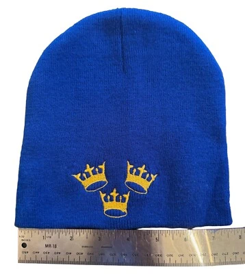 Gorro de esquí sueco tejido niños jóvenes talla azul tres coronas Tre Kroner Suecia Foto 1 de 4