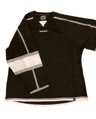 NWT Bauer 900 Series Junior Hockey Jersey Black White Silver Small - Image 1 of 3