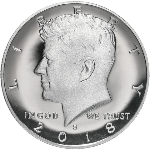 2018 S Kennedy Half Dollar Gem Deep Cameo CN-Clad Proof Coin Cover