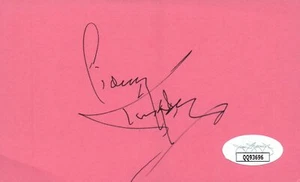 Tarjeta de índice firmada 3x5 de dramaturgo Sidney Kingsley con certificado de autenticidad de la JSA - Imagen 1 de 2