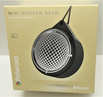 Polaroid MINI MODERN DECO Lightweight Bluetooth Wireless Speaker 6 Hours BLACK - Image 1 of 4